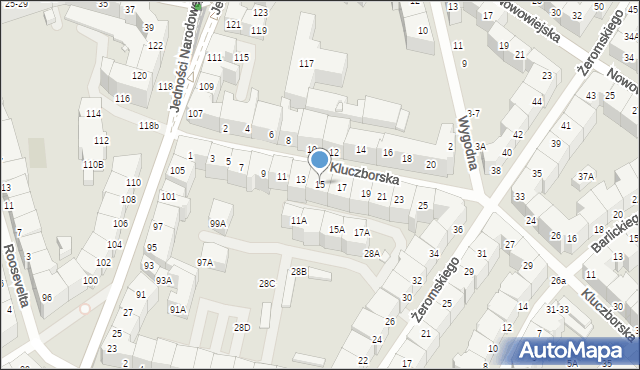 Wrocław, Kluczborska, 15, mapa Wrocławia