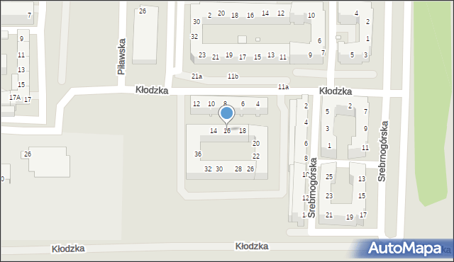 Wrocław, Kłodzka, 16, mapa Wrocławia