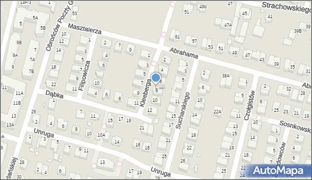 Wrocław, Kleeberga Franciszka, gen., 8, mapa Wrocławia