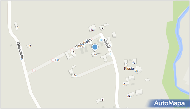 Zakopane, Klusie, 9a, mapa Zakopanego