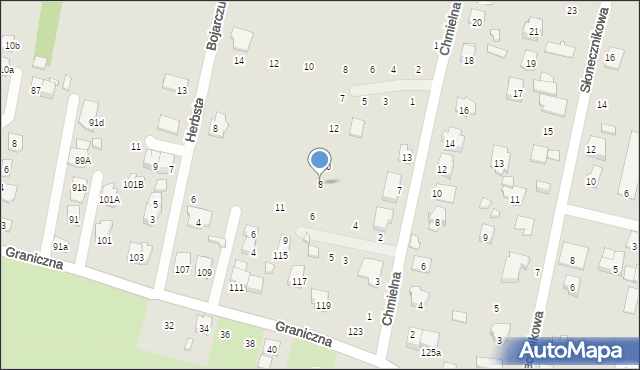 Zamość, Kłossowskich Karola i Zdzisława, 8, mapa Zamościa