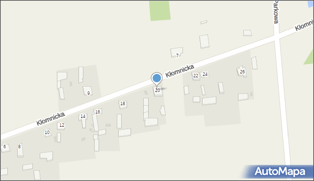 Zdrowa, Kłomnicka, 20, mapa Zdrowa