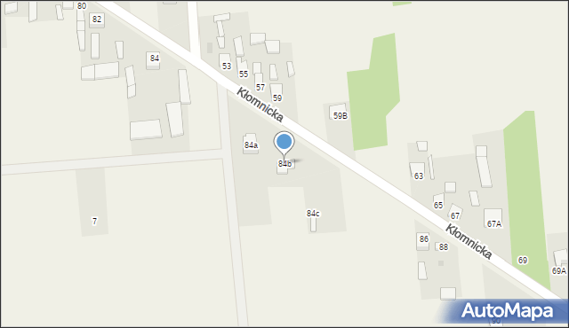 Zdrowa, Kłomnicka, 84b, mapa Zdrowa