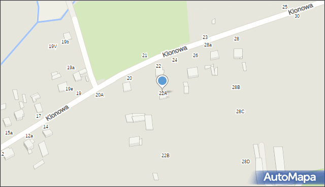 Zduńska Wola, Klonowa, 22A, mapa Zduńska Wola