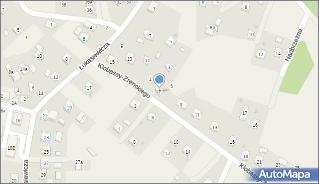 Zręcin, Klobassy-Zrenckiego Karola, 7, mapa Zręcin