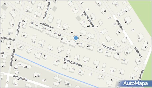Bezrzecze, Kminkowa, 44b, mapa Bezrzecze