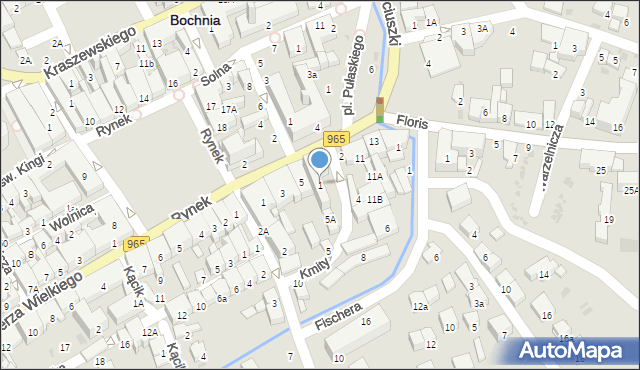 Bochnia, Kmity Jana Achacego, 1, mapa Bochni