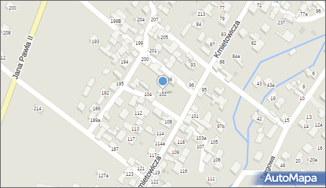 Czarny Dunajec, Kmietowicza, 102, mapa Czarny Dunajec