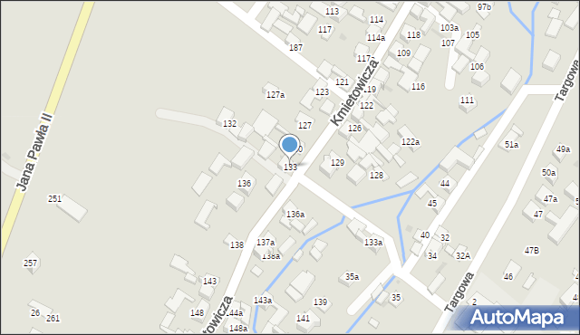 Czarny Dunajec, Kmietowicza, 133, mapa Czarny Dunajec