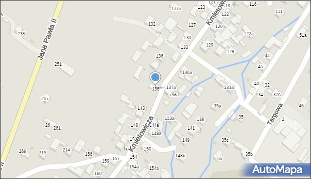 Czarny Dunajec, Kmietowicza, 138, mapa Czarny Dunajec