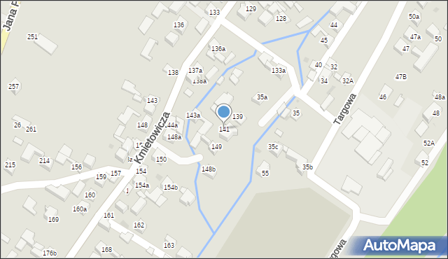 Czarny Dunajec, Kmietowicza, 141, mapa Czarny Dunajec