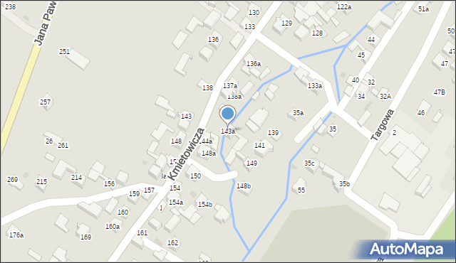 Czarny Dunajec, Kmietowicza, 143a, mapa Czarny Dunajec