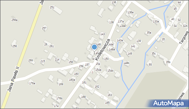 Czarny Dunajec, Kmietowicza, 153, mapa Czarny Dunajec