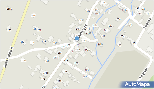 Czarny Dunajec, Kmietowicza, 154, mapa Czarny Dunajec