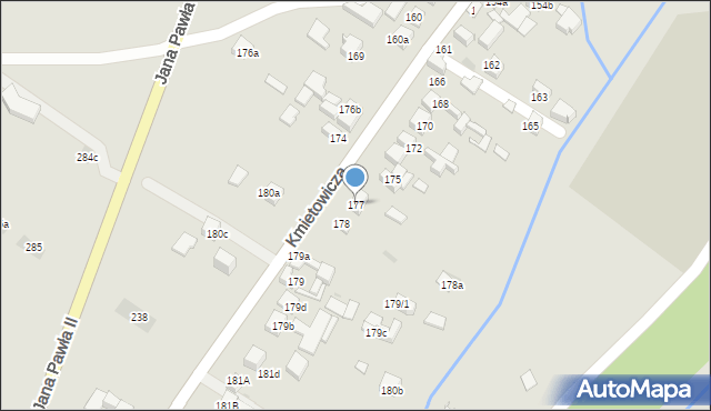 Czarny Dunajec, Kmietowicza, 177, mapa Czarny Dunajec