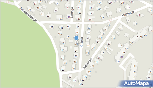 Gdańsk, Kmieca, 22, mapa Gdańska