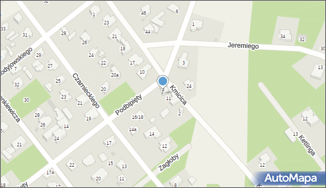 Izabelin B, Kmicica Andrzeja, 6, mapa Izabelin B