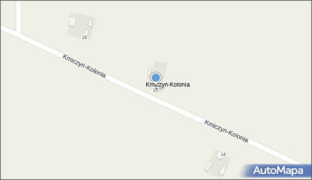 Kmiczyn-Kolonia, Kmiczyn-Kolonia, 15, mapa Kmiczyn-Kolonia