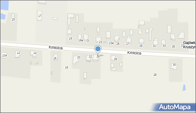 Kruszyna, Kmicica Andrzeja, 24, mapa Kruszyna