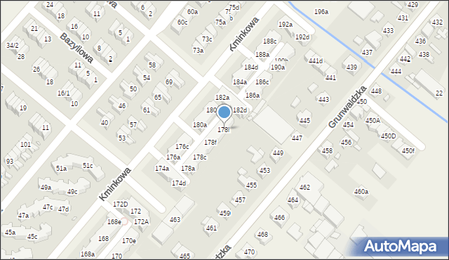 Plewiska, Kminkowa, 178i, mapa Plewiska