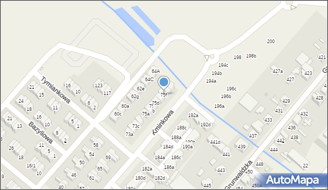 Plewiska, Kminkowa, 75f, mapa Plewiska