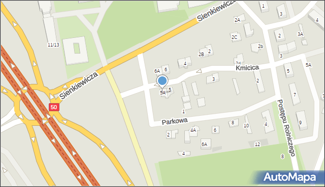 Płońsk, Kmicica Andrzeja, 5A, mapa Płońsk