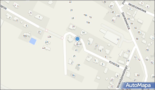 Stare Babice, Kmicica Andrzeja, 9, mapa Stare Babice