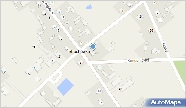 Strachówka, Kmiecińskiego Stefana, 1, mapa Strachówka