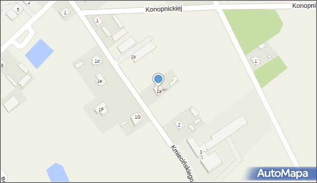 Strachówka, Kmiecińskiego Stefana, 1a, mapa Strachówka