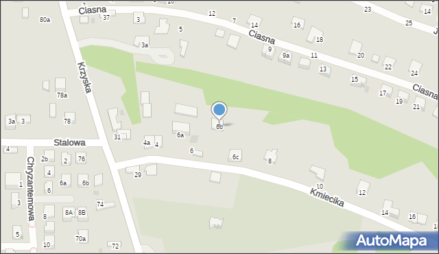 Tarnów, Kmiecika Andrzeja, ks., 6b, mapa Tarnów
