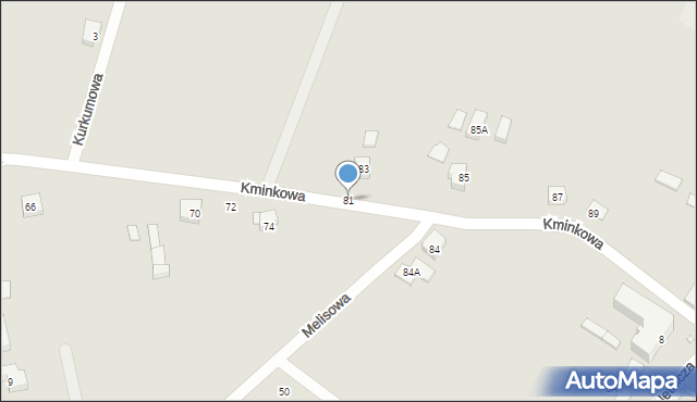 Wrocław, Kminkowa, 81, mapa Wrocławia