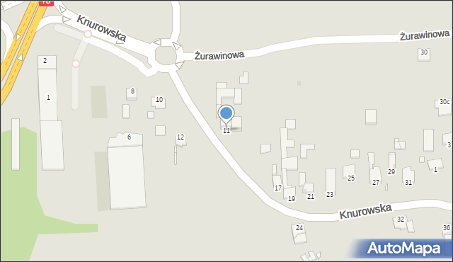 Gliwice, Knurowska, 11, mapa Gliwic