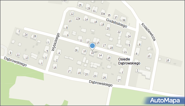 Horyniec-Zdrój, Kniaziewicza Karola, gen., 12, mapa Horyniec-Zdrój