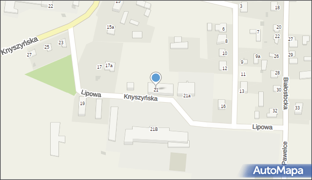 Jasionówka, Knyszyńska, 21, mapa Jasionówka