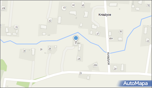 Kniażyce, Kniażyce, 27A, mapa Kniażyce