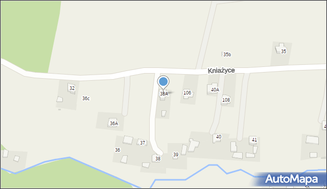 Kniażyce, Kniażyce, 38A, mapa Kniażyce