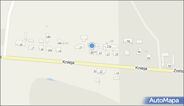 Knieja, Knieja, 20, mapa Knieja