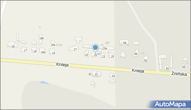 Knieja, Knieja, 21, mapa Knieja