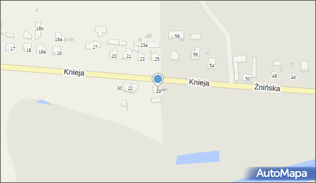 Knieja, Knieja, 24, mapa Knieja