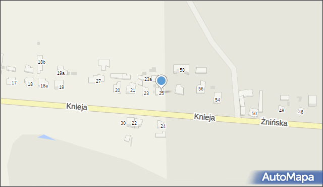 Knieja, Knieja, 25, mapa Knieja