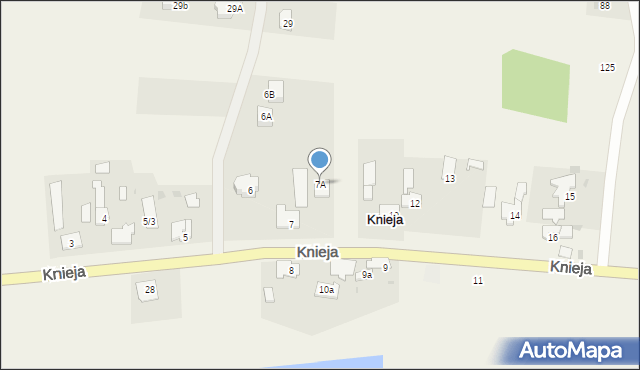 Knieja, Knieja, 7A, mapa Knieja