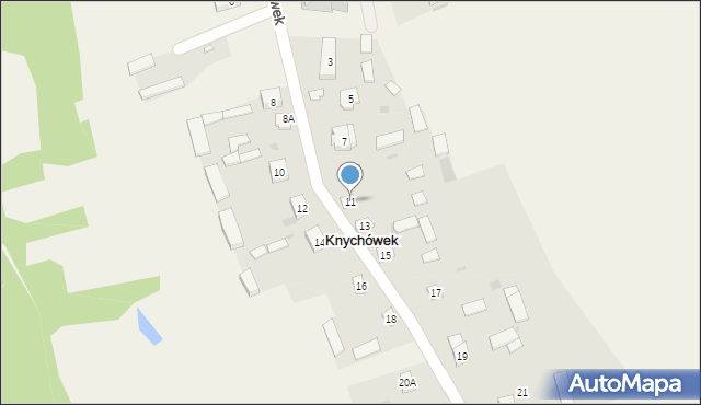 Knychówek, Knychówek, 11, mapa Knychówek