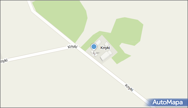 Knyki, Knyki, 71, mapa Knyki