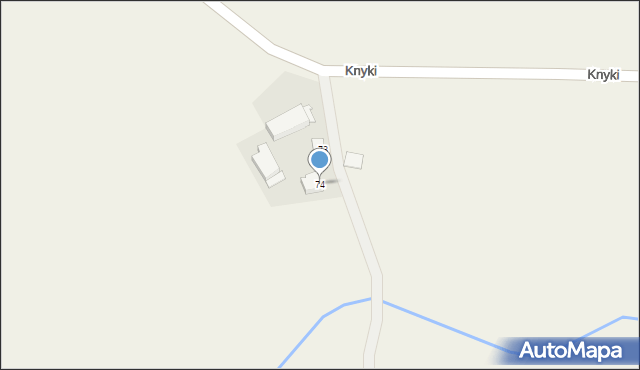 Knyki, Knyki, 74, mapa Knyki