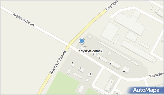 Knyszyn-Zamek, Knyszyn-Zamek, 1, mapa Knyszyn-Zamek