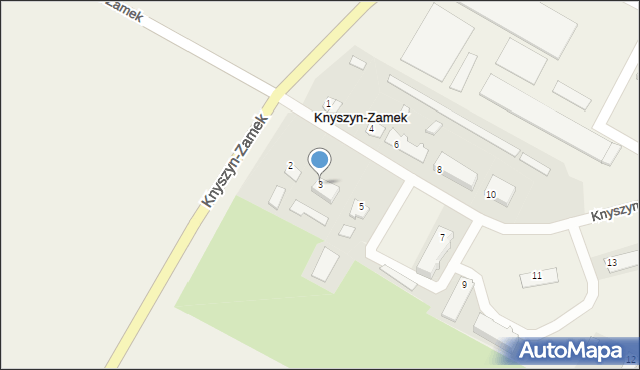 Knyszyn-Zamek, Knyszyn-Zamek, 3, mapa Knyszyn-Zamek