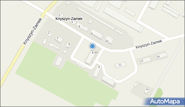 Knyszyn-Zamek, Knyszyn-Zamek, 7, mapa Knyszyn-Zamek