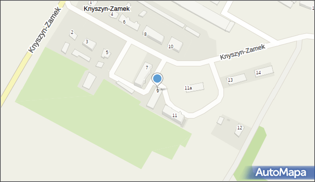 Knyszyn-Zamek, Knyszyn-Zamek, 9, mapa Knyszyn-Zamek