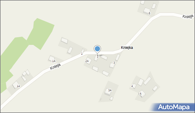 Krzaki, Knieja, 2, mapa Krzaki