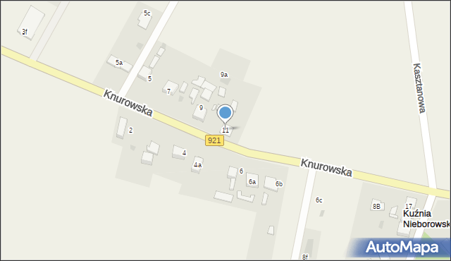 Kuźnia Nieborowska, Knurowska, 11, mapa Kuźnia Nieborowska